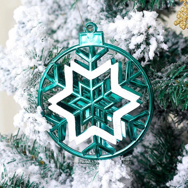 

Christmas Tree Hanging Hollow Snowflakes Decoration With Hanging Hole Household Plastic Snowflakes Portable Xmas Decor1