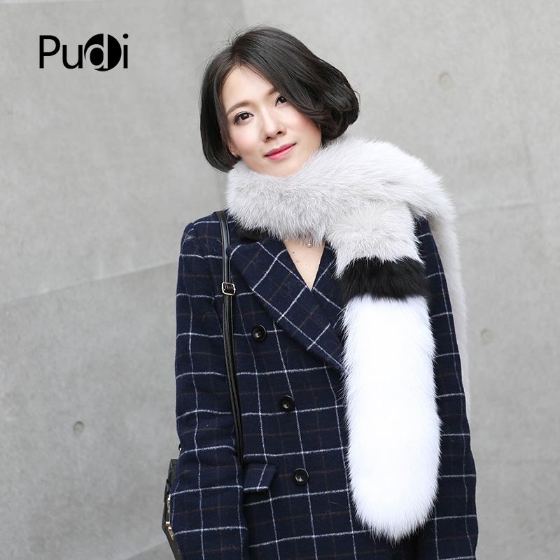 

Scarves SCM040 Fur Scarf Neck Warmer Wrap Cape Shawl Poncho Snood Color Blocking Trend