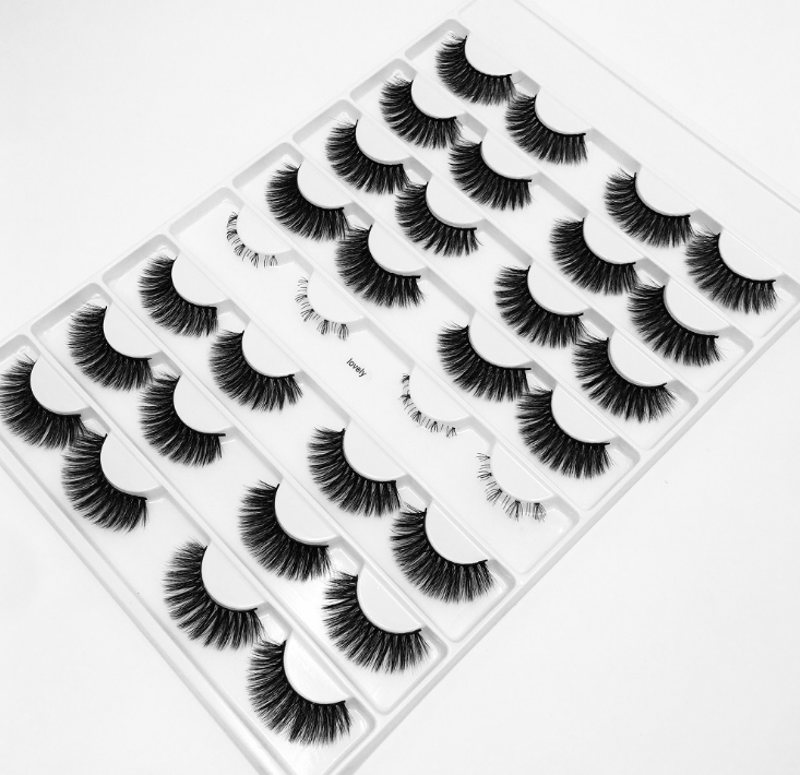 

QUXINHAO 16 pairs 3D Mink Lashes Natural False Eyelashes Dramatic Volume Fake Lashes Makeup Soft Mink False Eyelashes