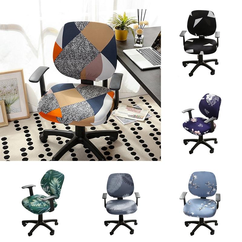 

Computer Chair Covers Spandex Swivel Chair Cover Elastic Office Seat Protector Stretch Armchair Slipcover Home Decor
