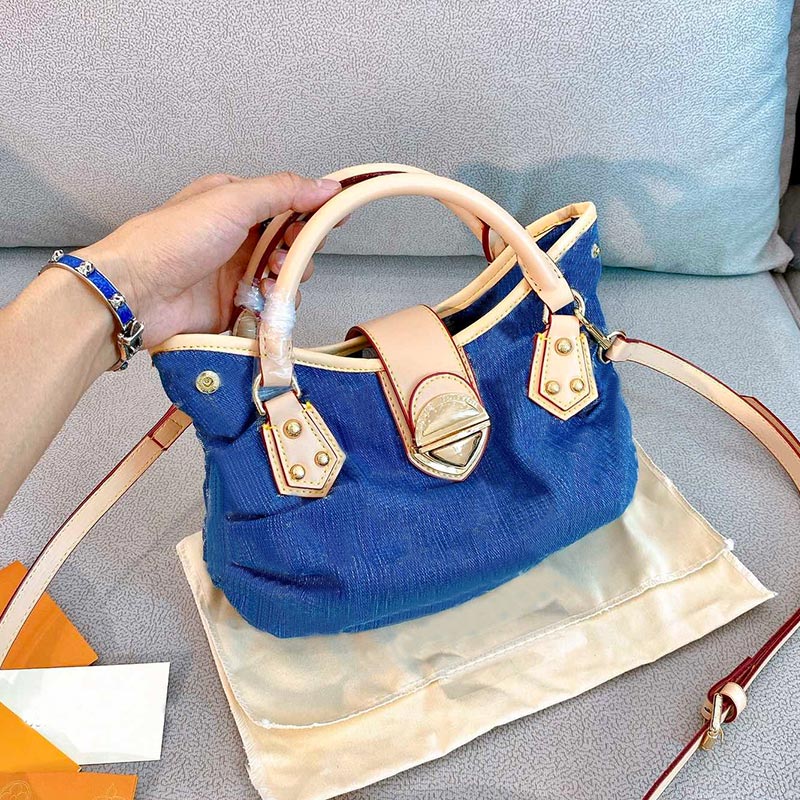 

Fashion Samll Women Shoulder Cross Bag Denim Underarm Bag Popular Wallet Ladies Classic Old Flower Handbag