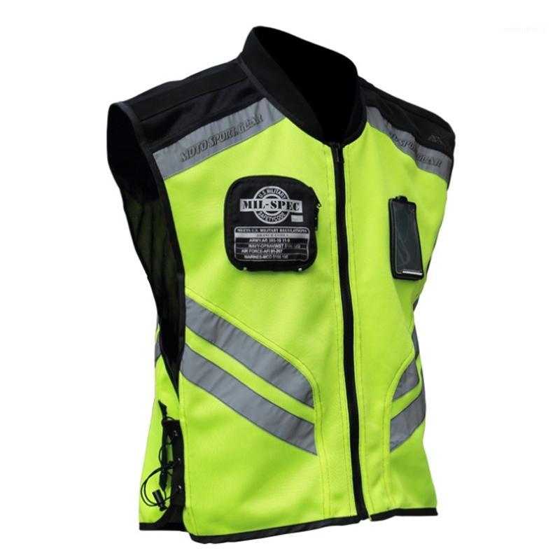 

Motorcycle Jacket Reflective Vest High Visibility Night Shiny Warning Safety Coat for Traffic Work Cycling Team Uniform1