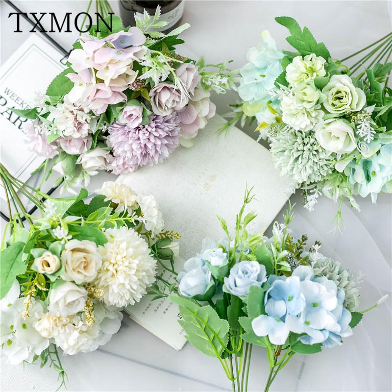

Artificial silk rose peony fake bouquet wedding bridal bouquet birthday party Valentine's Day home decoration simulation flowers, 06