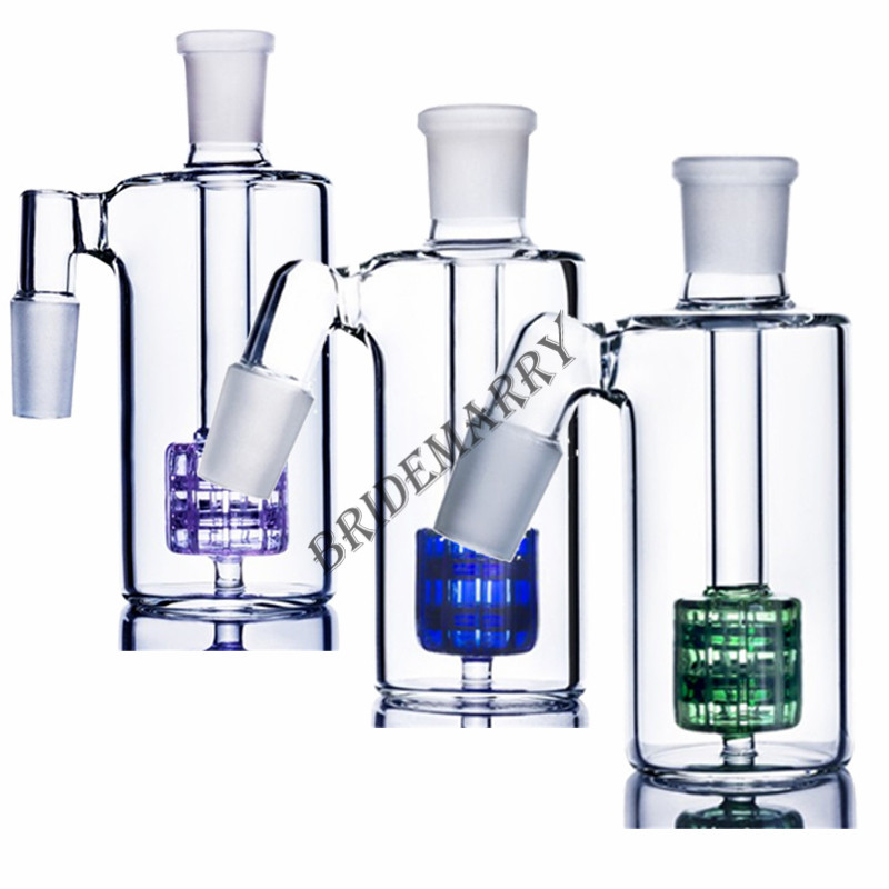

45 90 Degree Filter purple Drum Perc Ash Catcher 14mm 18mm Thick Ashcatcher Percolator Glass Ash Catcher Free Shipping
