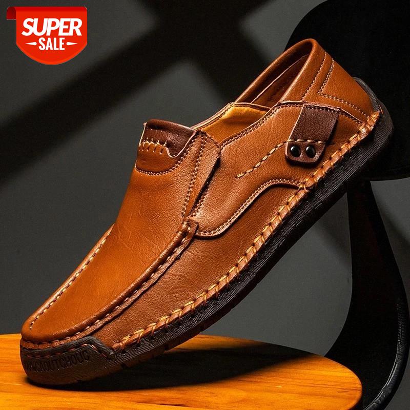 

2020 New Handmade Men's Casual Shoes Men's Comfortable And Breathable Business Shoes Driving Large Size 38-48 #tW0F