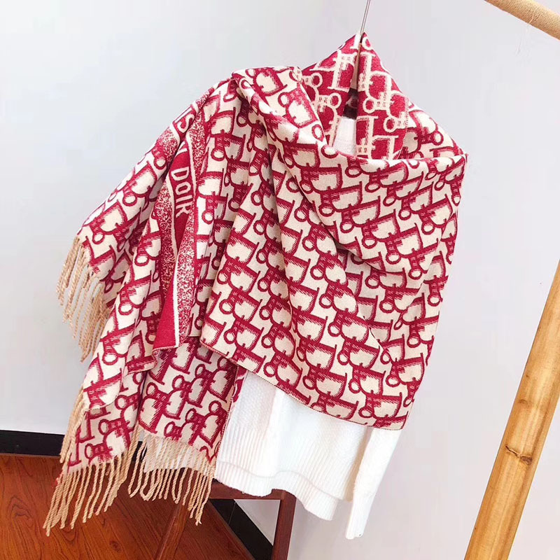

Imitation cashmere scarf women's double face warm big brand shawl in winter