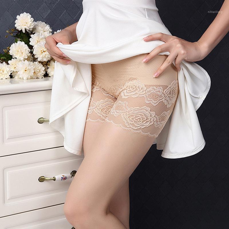 

1pcs Women Seamless Invisible Breathable Safety Short Pants Summer Lace Transparent Plus Size Under Skirt Hot Shorts Girls 3xl1, Beige