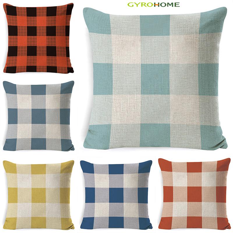 

GY0008 Grids Cushion Case (No Filling) 1PC Polyester Home Decor Bedroom Decorative Sofa Car Throw Pillows