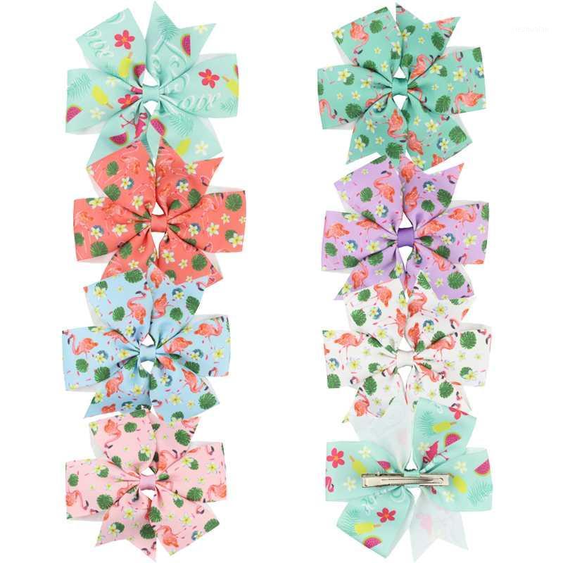 

7Pcslot Hair Ribbon Hair Clips Grosgrain Ribbon Bows Clips With Alligator clip Boutique Kids Girls Bow tie Accessorises1, No drill hairpin