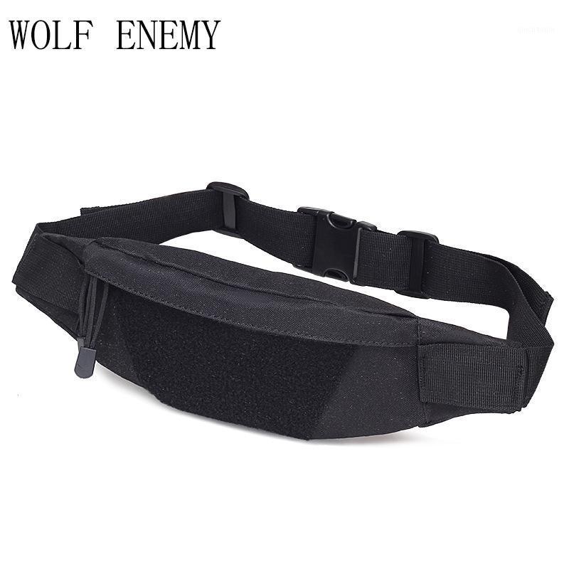 

Tactical Waist Bag Outdoor Camping Hiking Belt Pocket Nylon Camouflage Waist Pack Climbing Bags Equipamento Militar1, Black