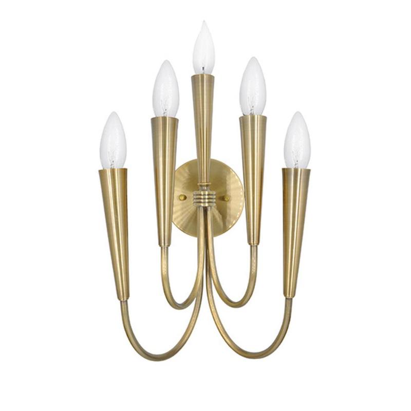 

Post-modern minimalist horn wall lamp gold foil electroplating retro hotel living room hallway entrance wall lamp
