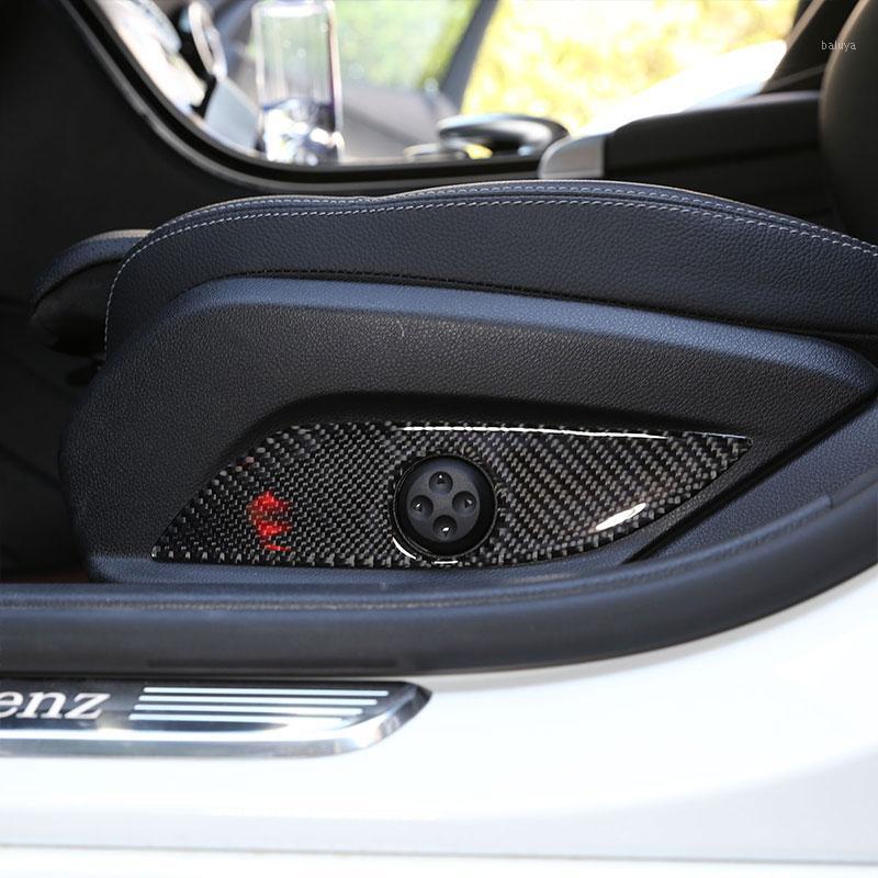 

For GLC CLS E C Class W205 W212 W213 Carbon Fiber Car Seat Adjust Switch Cover Panel 3D Sticker Accessories1