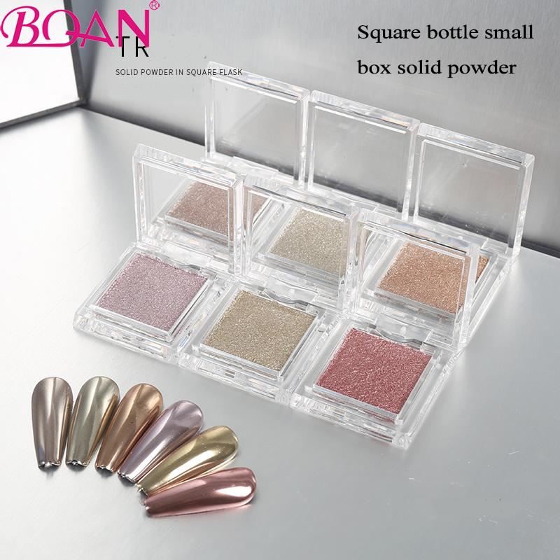 

BQAN 6 Colors Small Bottle Powder Nail Glitter Holographics Chrome Dust Sparkling Flakes Pigment Manicur Nail Art Decorations
