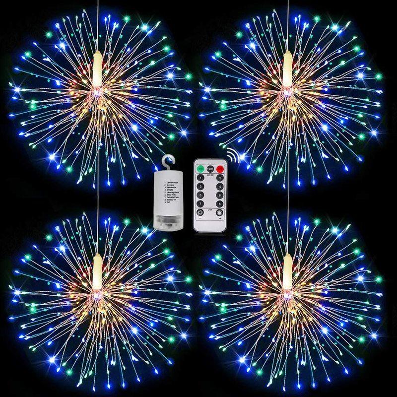 

Strings 120/180 LEDs Firework String Lights 8 Mode Explosion Star Copper Wire Fairy Light Decoration Lamp Remote Control
