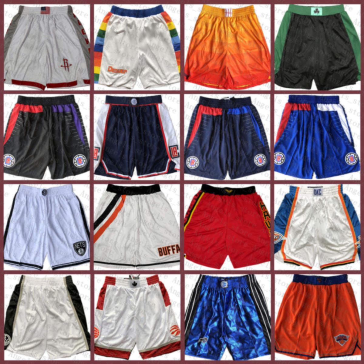 

Los Angeles LA Clippers Memphis Grizzlies New Cleveland Cavaliers Detroit Piston Pocket Basketball Shorts, Black;red