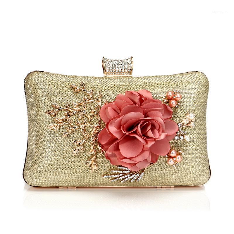 

Dacron cosmetic bag, flower dinner bag, ladies' dress evening dress fashionable banquet lipstick in hand bag.1