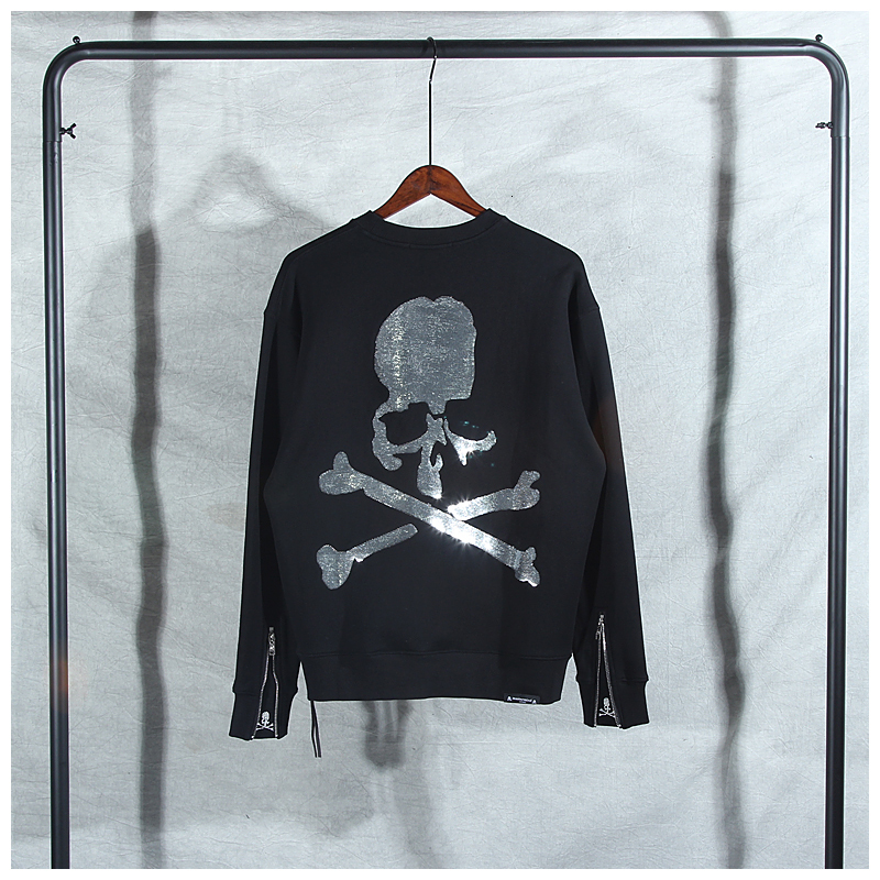 

2021 New Japanese Street Harajuku Style Mmj Sequined Skull Men's Winter Fashion Brand Trendy Pullover Top Hoodie Couple 7cxr, White
