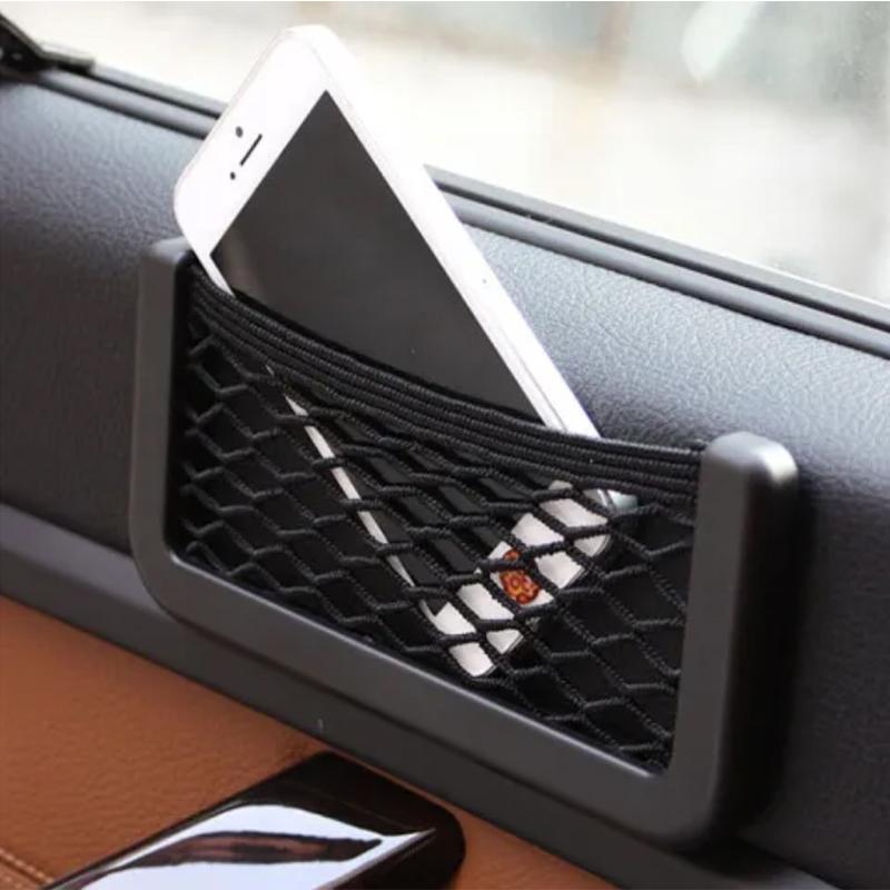 

Car Organizer 4-piece Storage Net, Black Seat Side Back Net Bag, GM Interior Accessories, Suitable For Trunk Pocket Bag