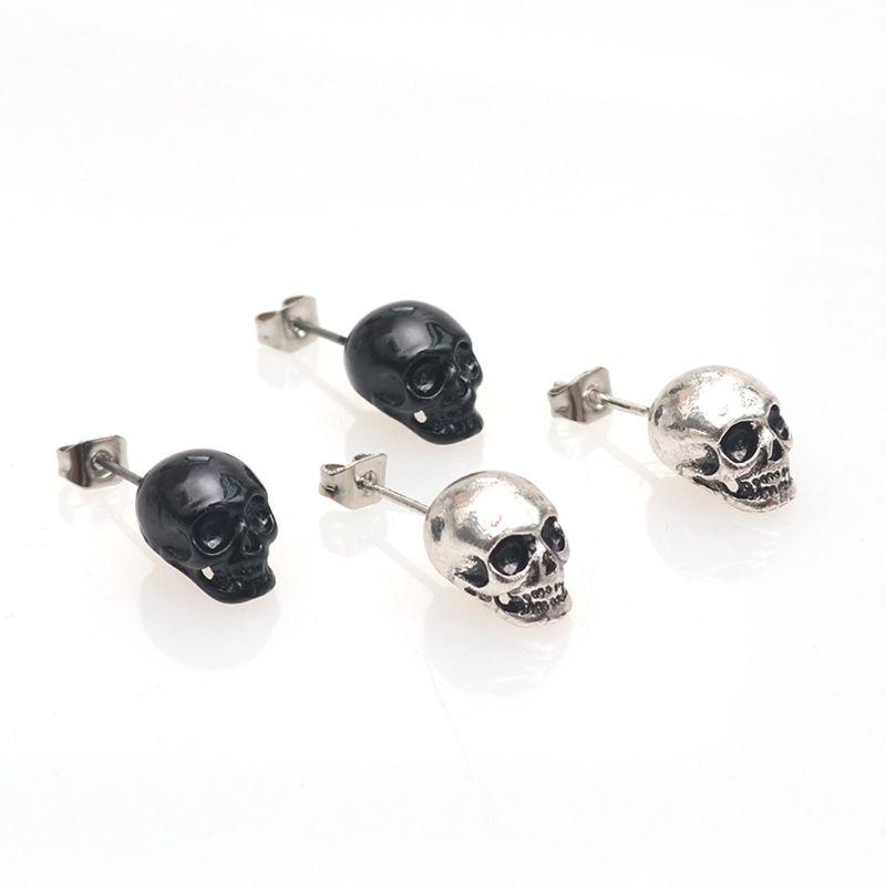 

Punk 3D Hip-hop Stud Earrings Unisex Fashion Jewelry Skeleton Earring New Drop Shipping