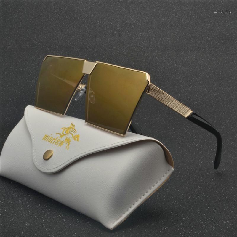 

MINCL 2020 Fashion Frameless Sunglasses Ladies New Brand Designer Big Frame Glasses Retro Gold Sunglasses Men UV400 NX1