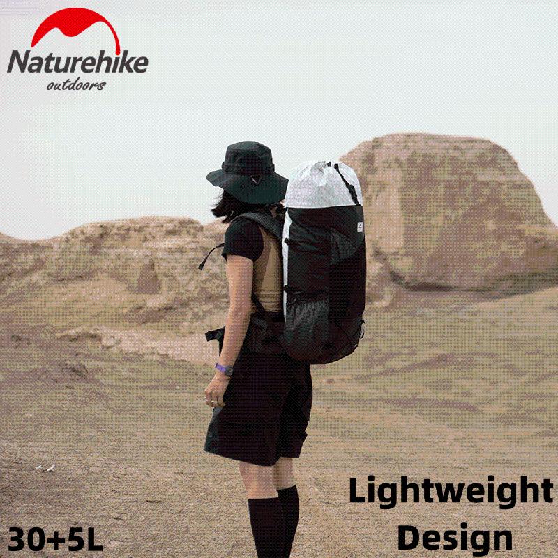 

Naturehike 30+5L Travel Ultralight Breathable Knapsack Climbing Waterproof Sports Bag Camping Hiking Backpack High-capacity1, White color