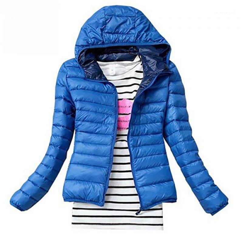 

Winter Autumn Warm Jacket Hooded Coats Women's Slim Cotton Padded Lining Zipper Top with Pockets Female Parka Coat 6Q24531, Black