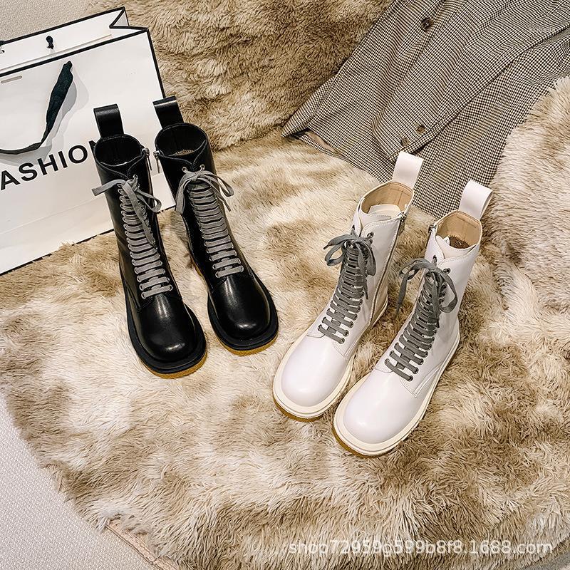 

British style short boots fall / winter 2020 new women's shoes women's boots motorcycle Knight's1, Black