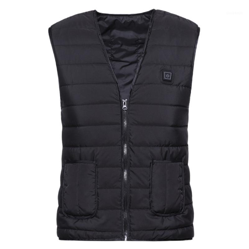 

USB Heating Vest Graphene Carbon Fiber Electric Heated Vest Winter Thermal Outdoor Hiking Unisex1, Black