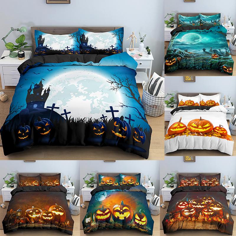 

3D Happy Halloween Style Hot Sale Duvet Cover Set Printed Bedding Queen King Size, H856