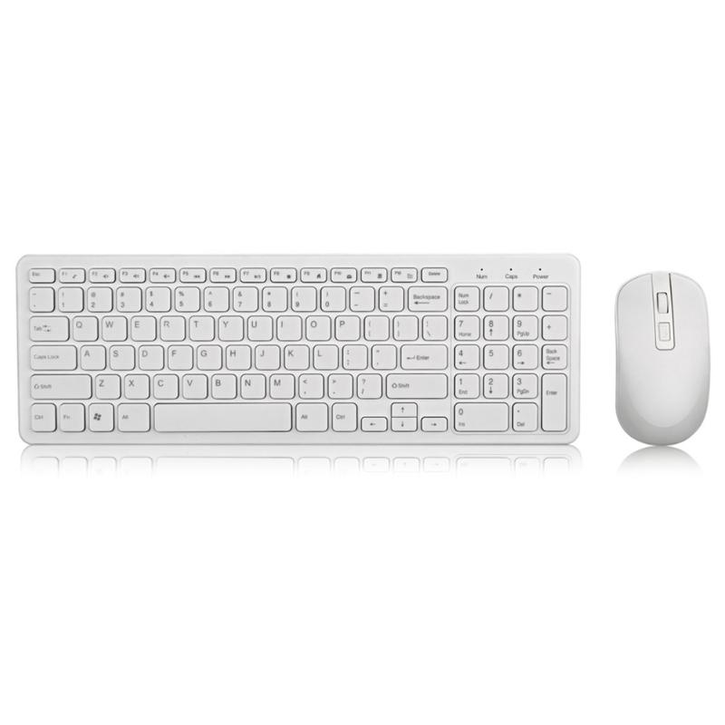 

Computer Keyboard Mouse Set Full Size With Number Pad Silent Combo PC Laptop Ultra Thin Office 2.4GHz Wireless For Desktop