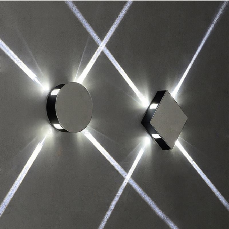 

HOT High Quality Indoor 12W Square Round LED Wall Lamp AC85-265V Aluminum Sconce KTV Bar Corridor Porch Decorate Wall Light