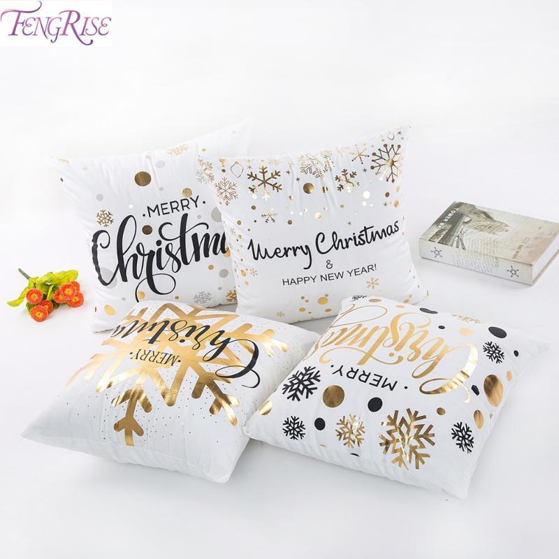 

FENGRISE Christmas Pillow Case Merry Christmas Decoration for Home Ornaments Deer Santa Claus Happy New Year 20201
