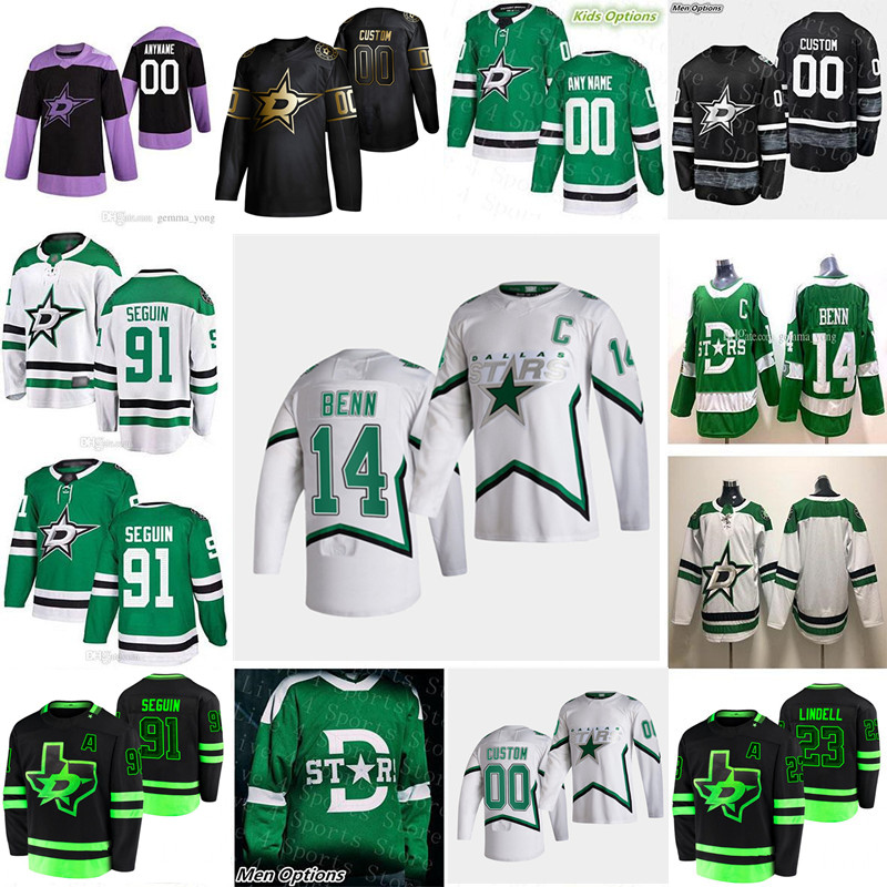 

Dallas Stars 2021 Retro Reverso Blackout Jersey Hockey Tyler Seguin Jamie Benn Miro Heiskanen Alexander Radulov John Klingberg Modano Comeau, Men black