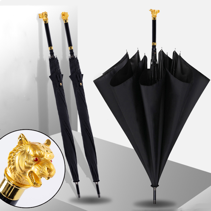 

Creative 12 Zodiac Warrior Umbrella High quality Windproof Long Handle Samurai Umbrella Anti UV knight Sword Self-Defense 201112