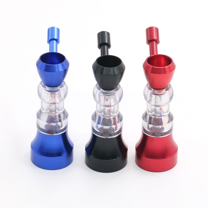 

New Pipe sell like hot cakes Sale Red Black Blue Three-color Mixed Metal Pipes Mini Metal Small Pipe Portable Filter Pipes