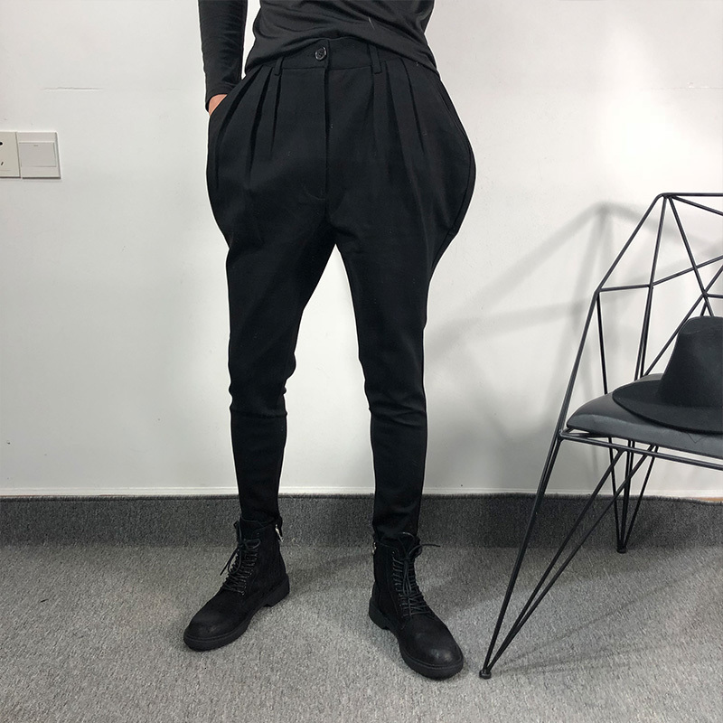 

2021 New S-6xl!! Original Knickerbockers Fashion Personality Slim Slacks Haren Skinny-legged Pants. 4FD9, Black
