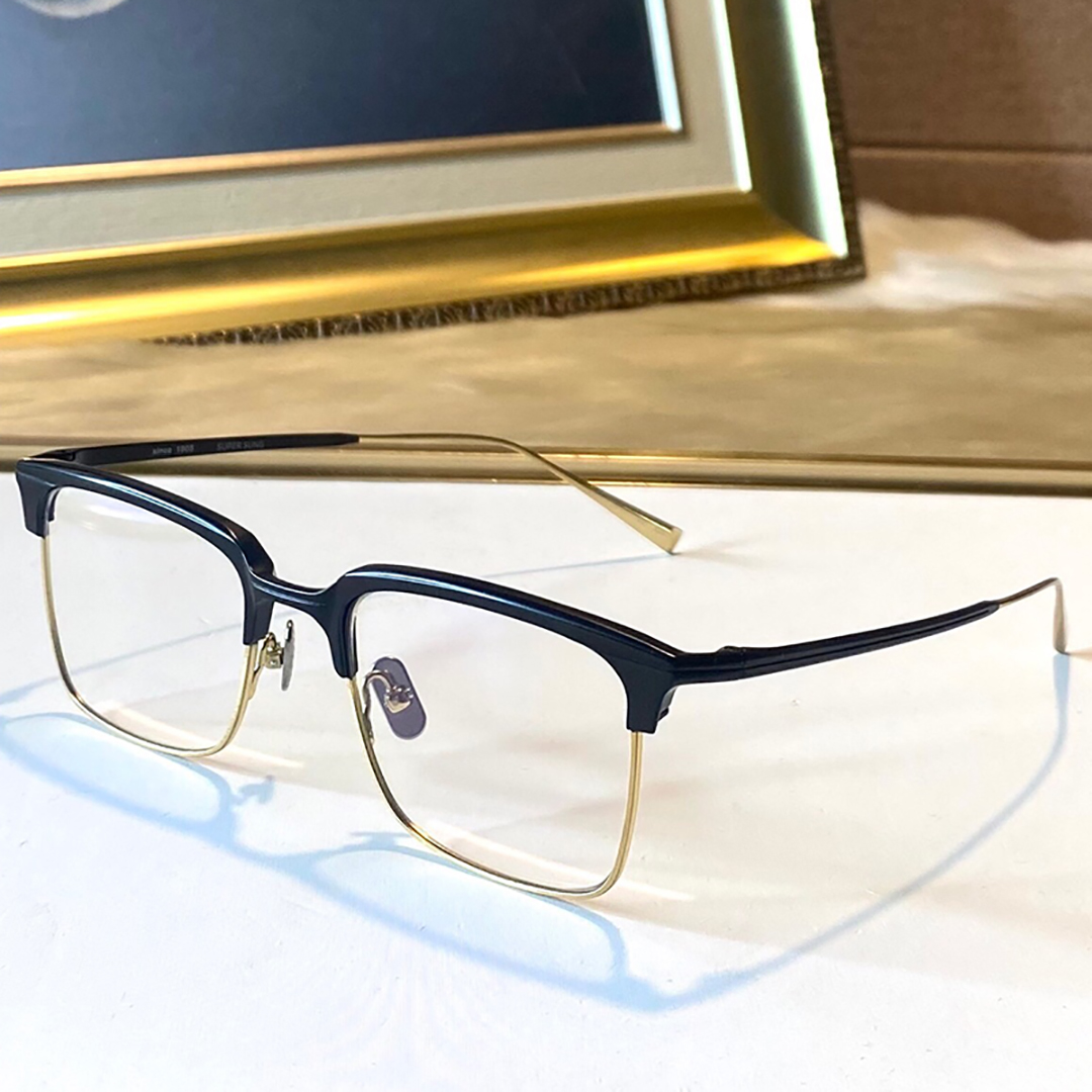 

SUPER SUNG SINCE1905 Optical EYEGLASSES For Men Women Retro Style Anti-Blue Light Lens Plate Plank Square Frame With Box