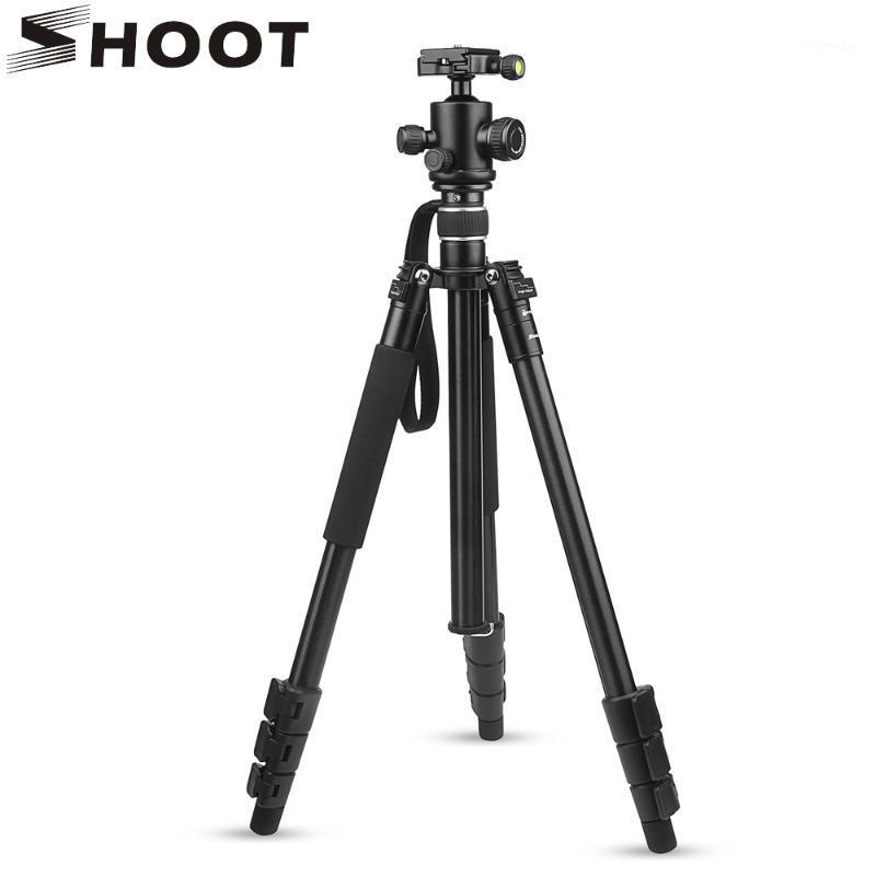 

SHOOT Professional Foldable Aluminum Camera Tripod for Canon 1300D Nikon D3400 Sony A6000 DSLR Camera with Ball Head Accessories1