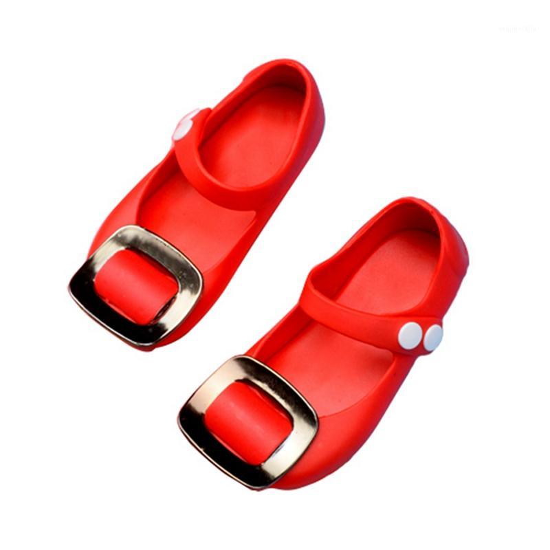 

WEIXINBUY Summer New Style Baby Girls Sandals Princess Shoes Fashion Square Buckle Children's Shoes1, Black