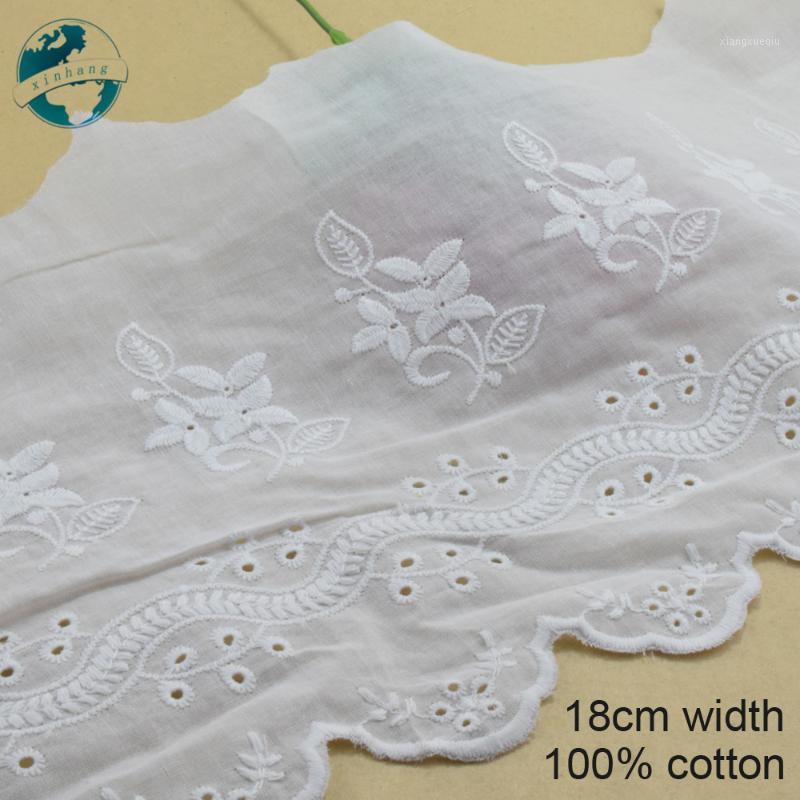 

3yards 18cm wide 100% Cotton embroid lace sewing ribbon guipure trim warp knitting DIY Garment Accessories wedding lace#33881