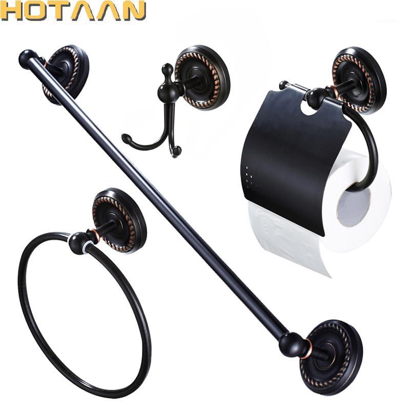 

Brass Bathroom Accessories Set,Robe Hook,Paper Holder,Towel Rail Rack Bar Shelf ,Black Bathroom Set,YT-12200H-A1