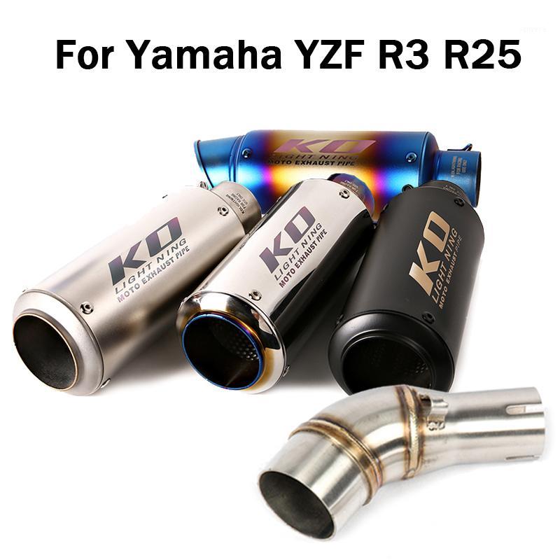 

Exhaust System Slip On For R25 R3 Muffler Pipe 51mm Middle Mid Tube Connecting Link Section Motorcycle1
