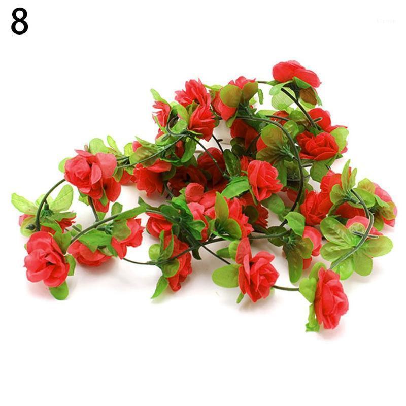 

Wedding Party Garden Home Decor Fake Flower Garland Artificial Rose Blossom Vine Artificial Flowers Bouquet DIY Decoration1, Light pink