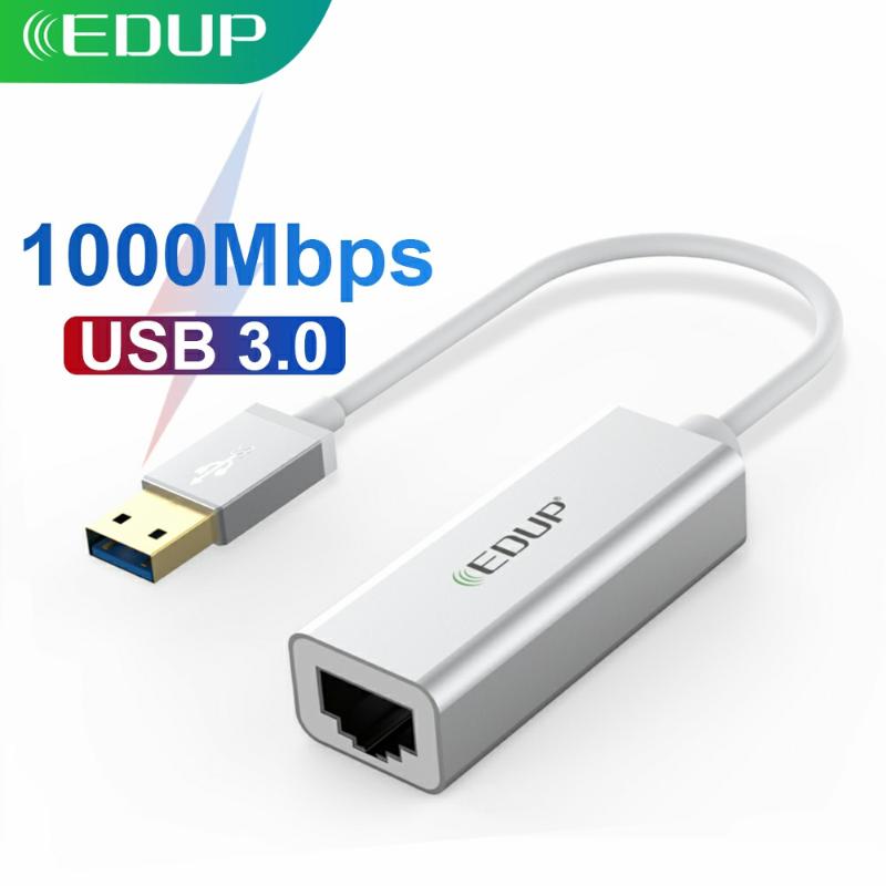 

EDUP USB 3.0 HUB USB Gigabit Ethernet Adapter Splitter LAN Network with RJ45 Port Expander for PC Computer Accessories