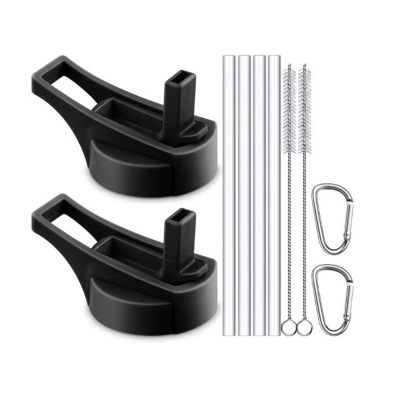 

Kettle Straw Cap Standard Mouth for Hydro Flat Kettle Straw Cap with and Brush for Most Sports Water Bottles