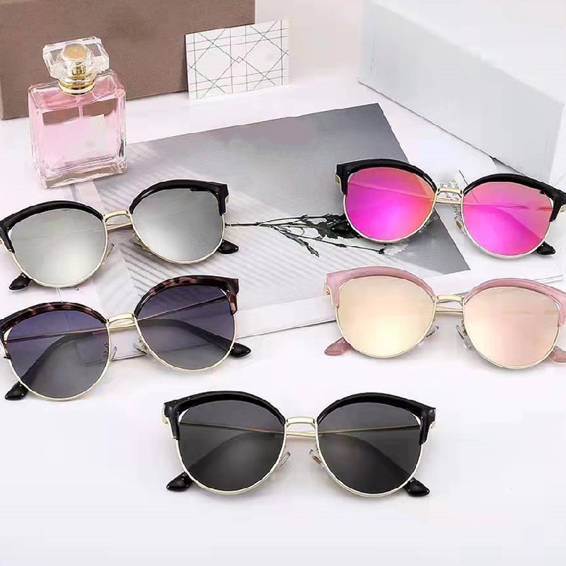 

2022 designer round oval sunglasses men's women retro remi-rimless sun glasses fashion polarized eyewear with gift box high quality
