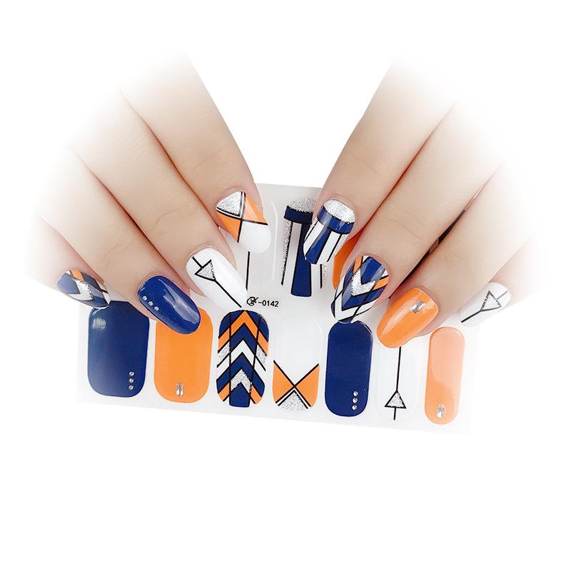 

Fashion Designs 3D Full Cover Nails Sticker Waterproof Self-adhesive Nail Art decoration DIY nails decals Glitter Nail Wraps, 146