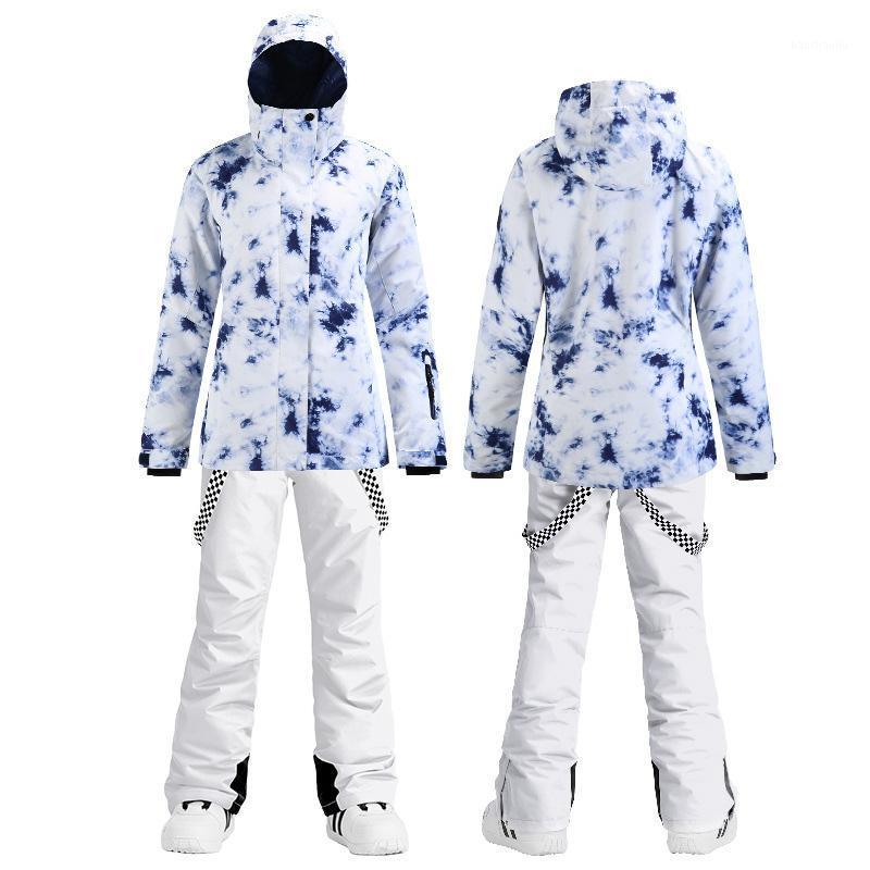

New Ski Suit For Women Winter Outdoor Windproof Snowboard Suit Warm Thickened Ski Jacket Snow Pants Sports Alpine Set Women1, W1