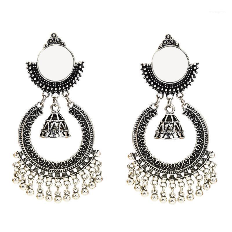 

Afghan Jhumka Earrings Jewelry Mirror Bells Statement Earring Wedding Party Bridal Earrings Pakistan Gypsy1