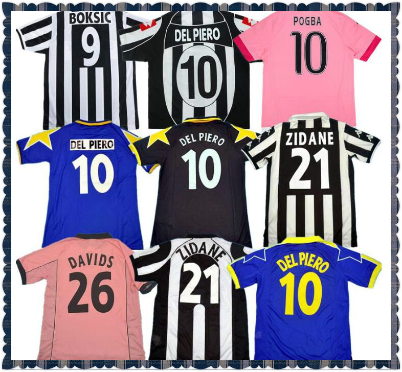 

Retro 85 91 95 96 97 98 99 00 zidane 20 Ronaldo soccer jersey soccer jerseys INZAGHI Vieri Tacchinardi PIRLO DEL PIERO Conte Davids, Black;yellow
